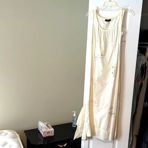 Long summer Dress, white. Size S/M